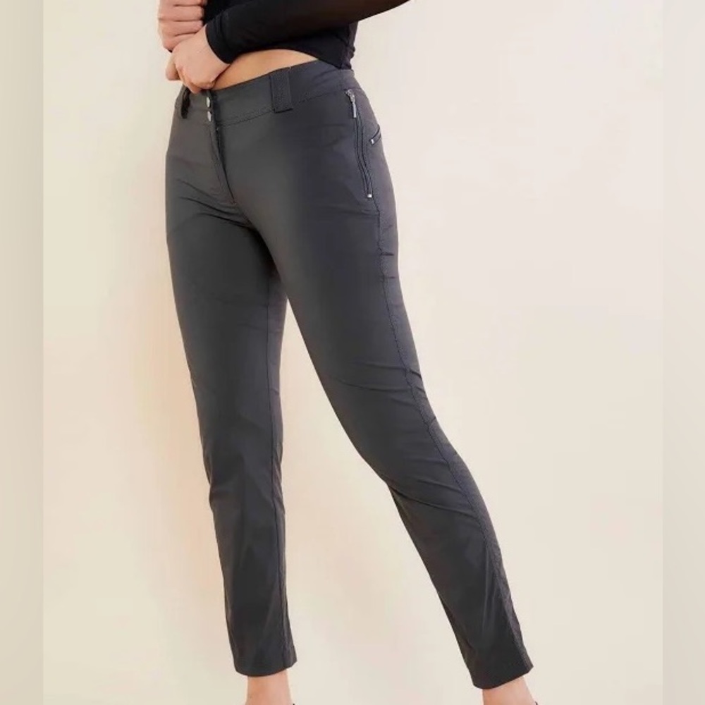 ANATOMIE Susan Skinny Ankle Zip Pants Travel Grey